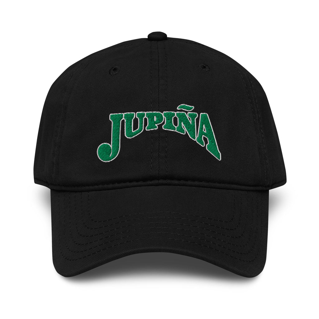 Jupina garment washed baseball cap in black, front view