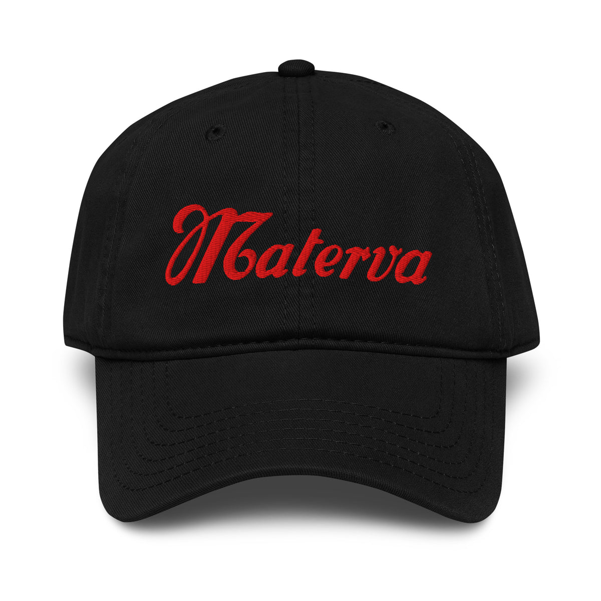 Vintage Materva Dad Cap in black, front view