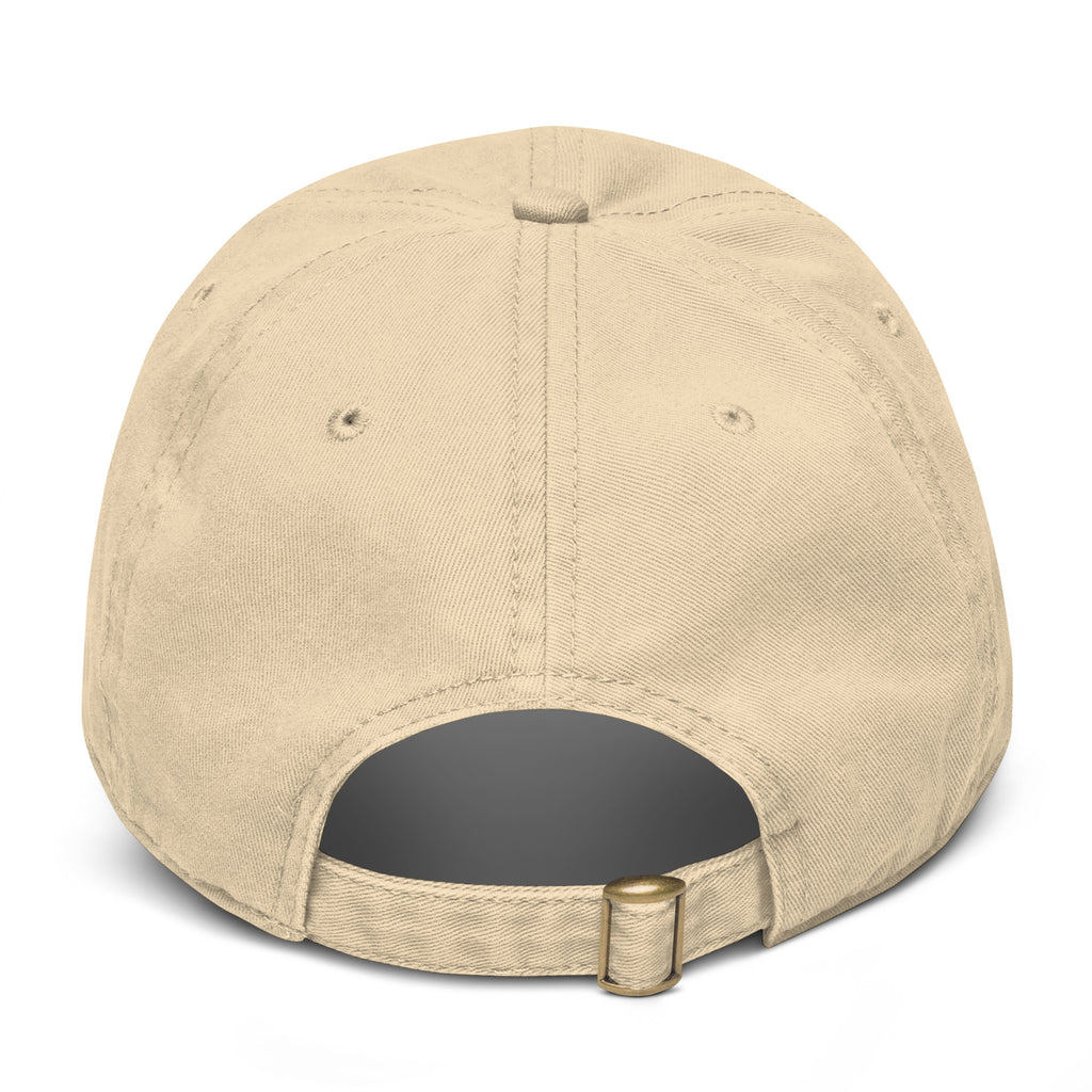 Jupina garment washed baseball cap in khaki, back view