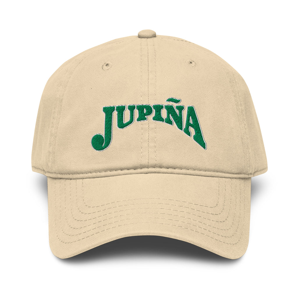 Jupina garment washed baseball cap in khaki, front view