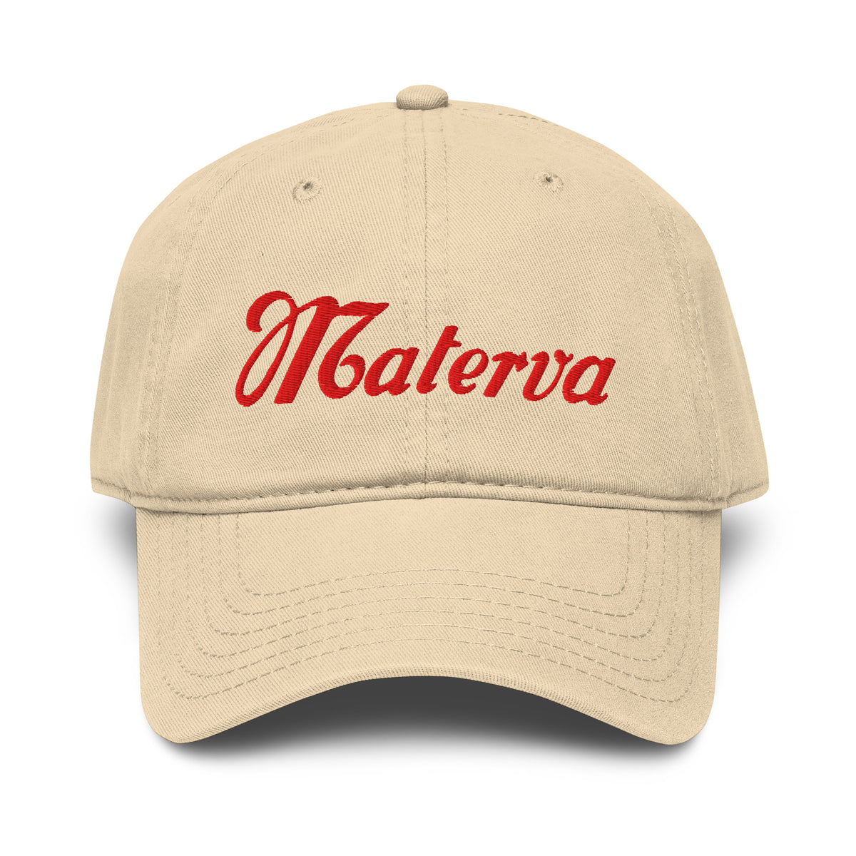 Vintage Materva Dad Cap in khaki, front view