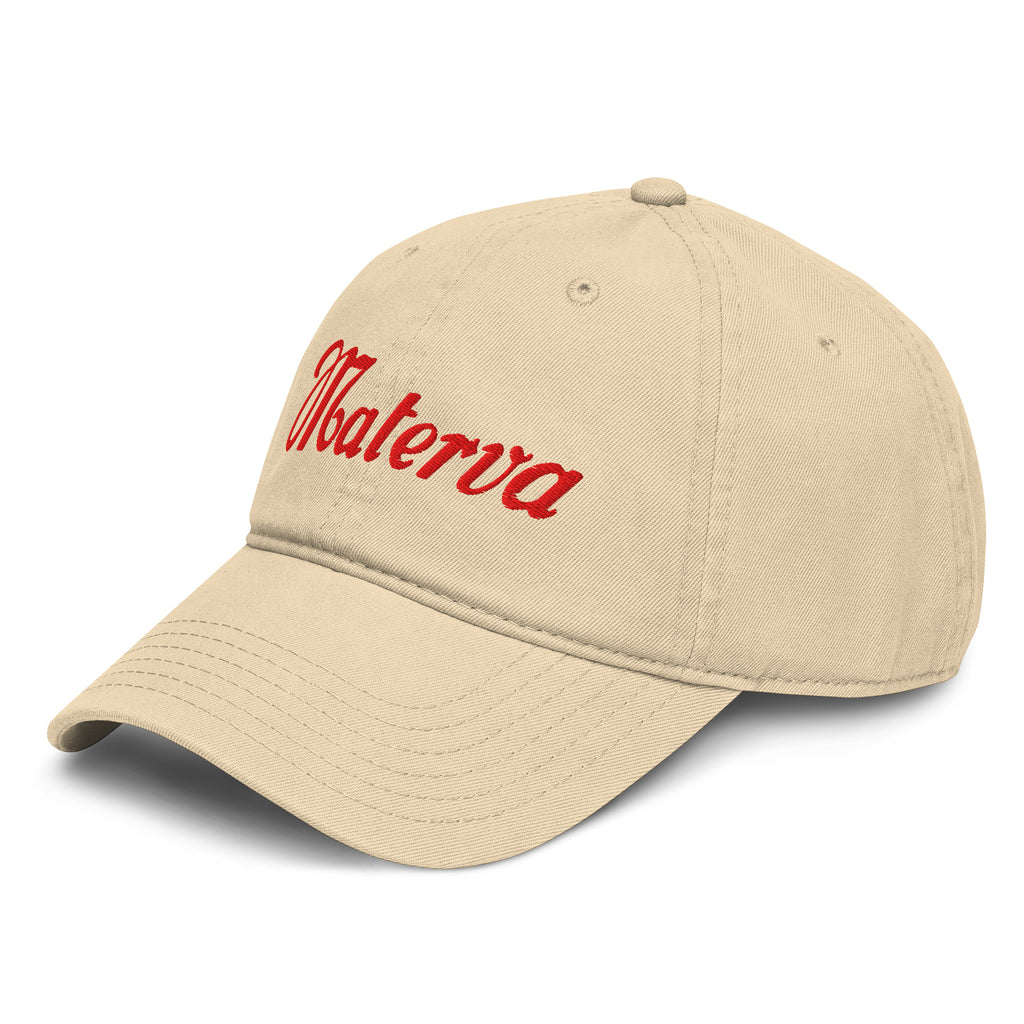 Vintage Materva Dad Cap in khaki, angled front-left view