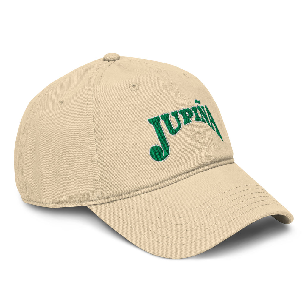 Jupina garment washed baseball cap in khaki, angled front-right view