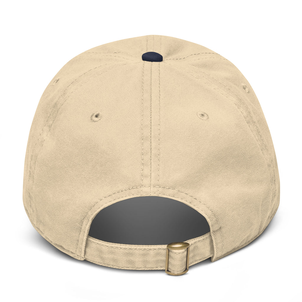 Vintage Materva Dad Cap in navy and khaki, back view