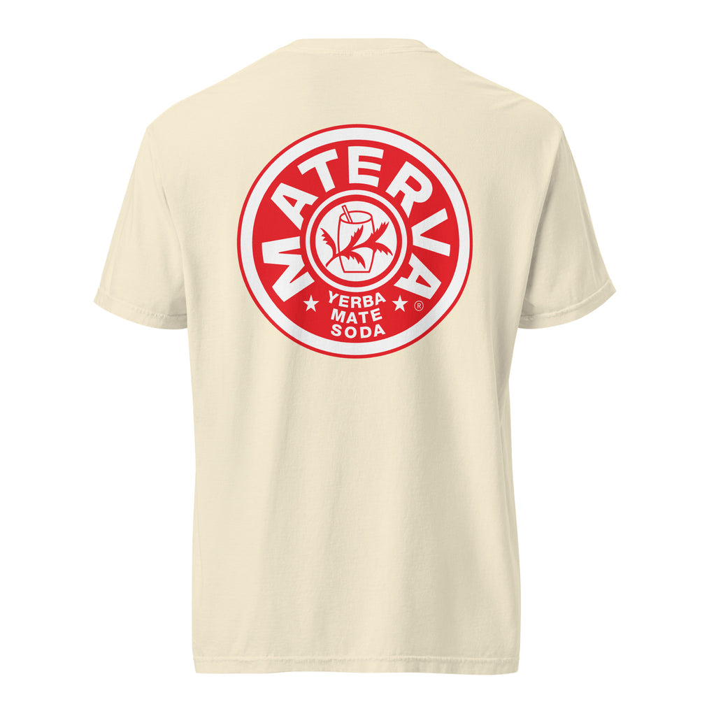 Throwback Bottle Logo Tee in ivory, back view