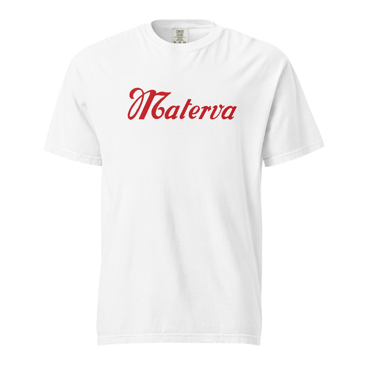Vintage Materva Logo Tee in white, front view